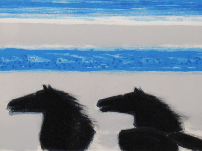 Andre Brasilier Original Lithograph "Seaside"