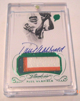 Paul Warfield 2015 Flawless Greats 3-Color Game