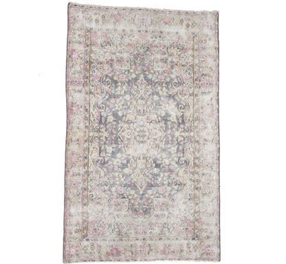 Vintage Antique Distressed Oriental Rug Brown