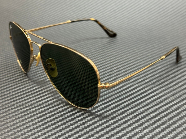 RAY BAN RB8089 926531 Arista Gold Green Titanium Unisex 62 mm Sunglasses