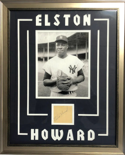 Elston Howard Autographed Framed Cut/Photo (Jsa)