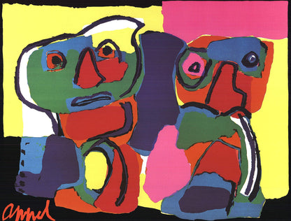 KAREL APPEL Expressionism Poster 1986 25.75" x 35