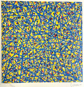 Sol Lewitt Lithograph Coa Hand Numbered Signed O.P. Stamp