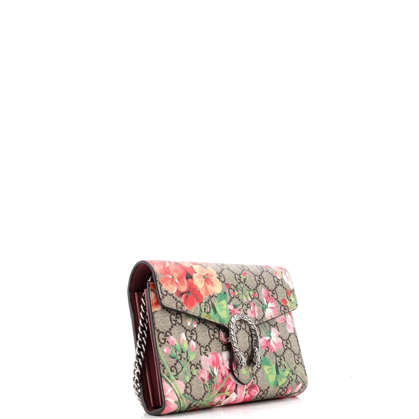 Gucci Dionysus Chain Wallet Blooms Print Gg Coated Canvas Small