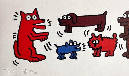 Keith Haring Lithograph Coa Signed Numbered Stamped Certificate