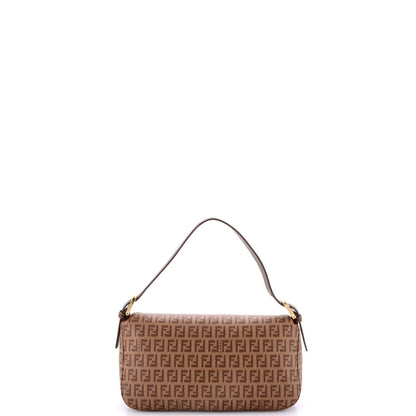 Fendi Double Flap Bag Zucchino Canvas Medium