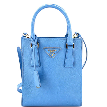 Prada Lux Convertible Shopper Tote Saffiano Leather Mini