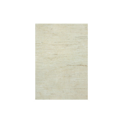 Rug 2'x3' White Denser Weave Wool Soft Touch Hand Knotted Runner Oriental