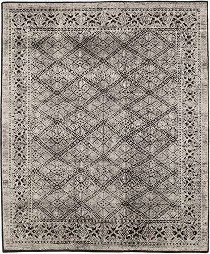 8X10 Modern Oriental Rug Geometric Design with High-Low Relief Decor Carpet