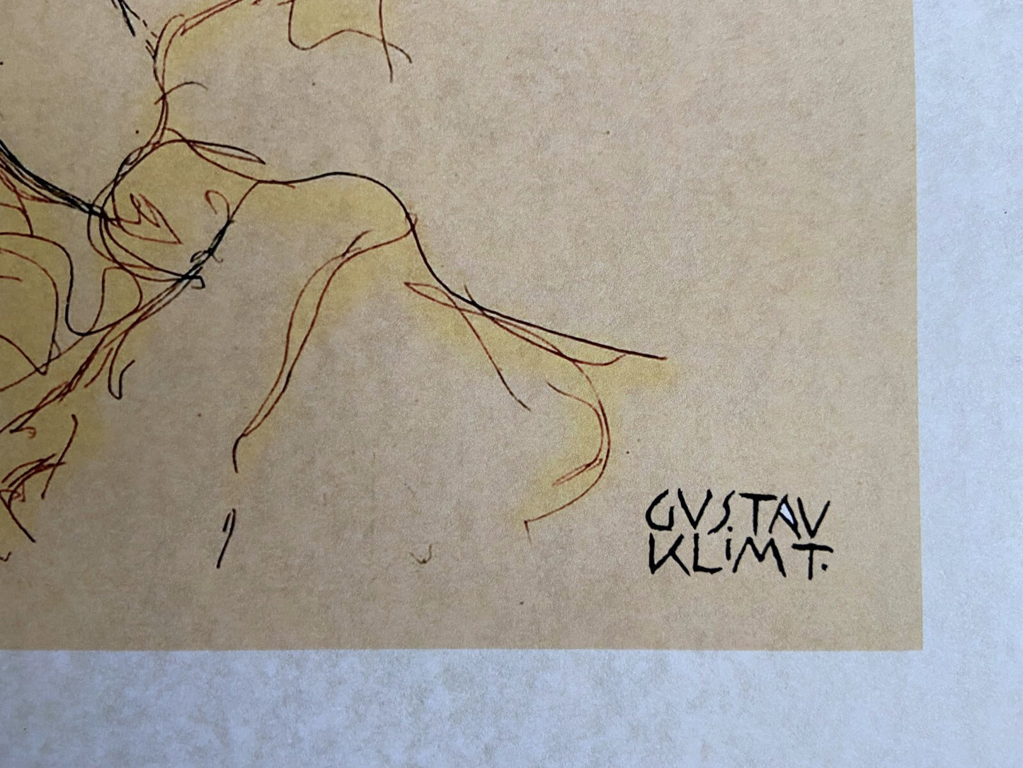 Gustav Klimt Hand Signed Numbered Crayon - Egon Schiele Alberto Giacometti