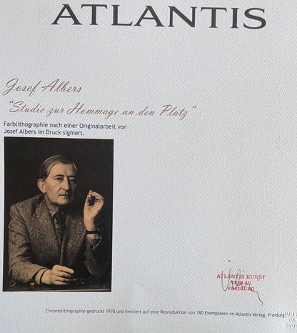 Josef Albers Lithograph Coa Numbered Signed Op - Le Corbusier