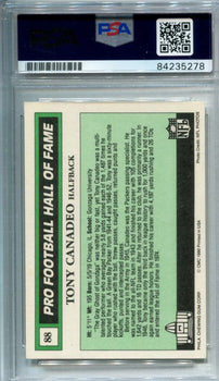 Tony Canadeo 1990 Autographed Swell Football Card (Psa)