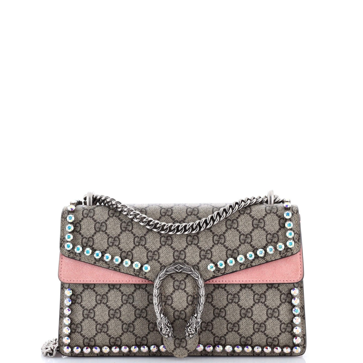 Gucci Dionysus Bag Crystal Embellished Gg Coated Canvas Small