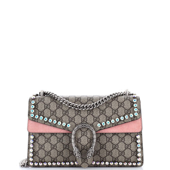 Gucci Dionysus Bag Crystal Embellished Gg Coated Canvas Small
