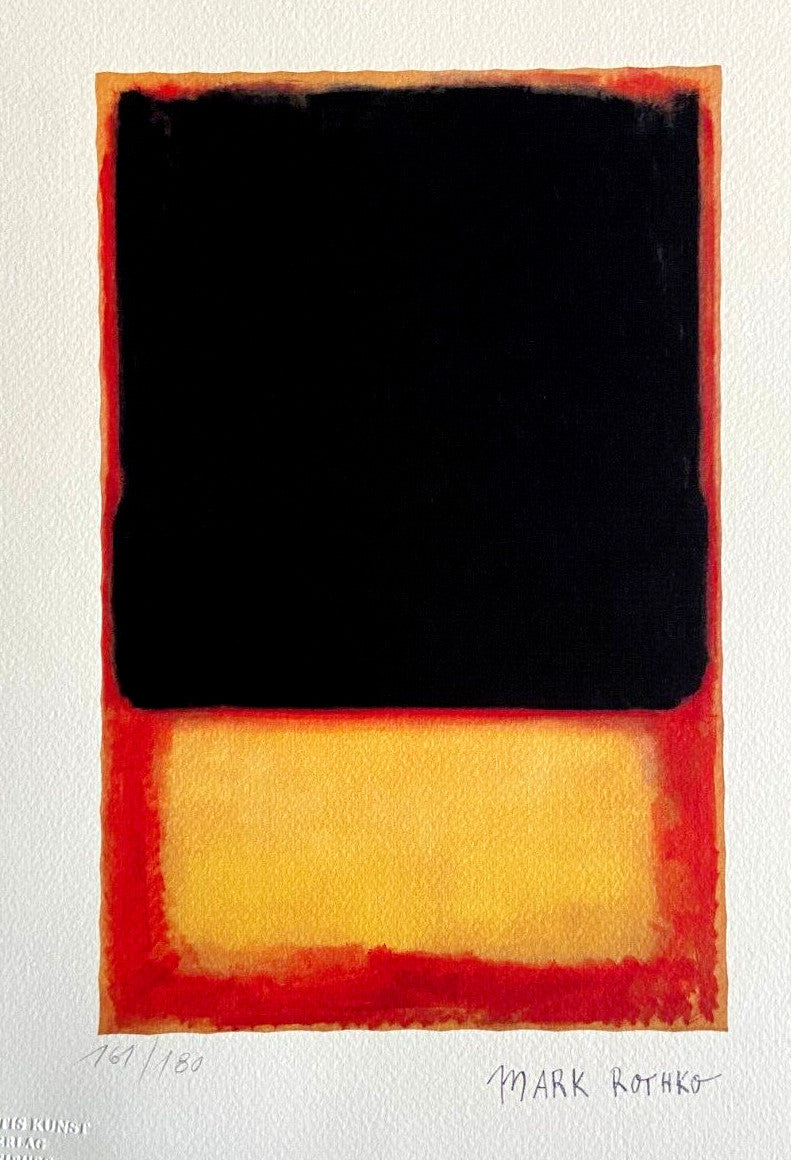 Mark Rothko Lithograph Coa Signed Op Numbered In Pencil Crayon Certified