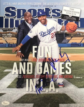 Magic Johnson & Matt Kemp Autographed Los Angeles Dodgers 11X14 Photo (Jsa)