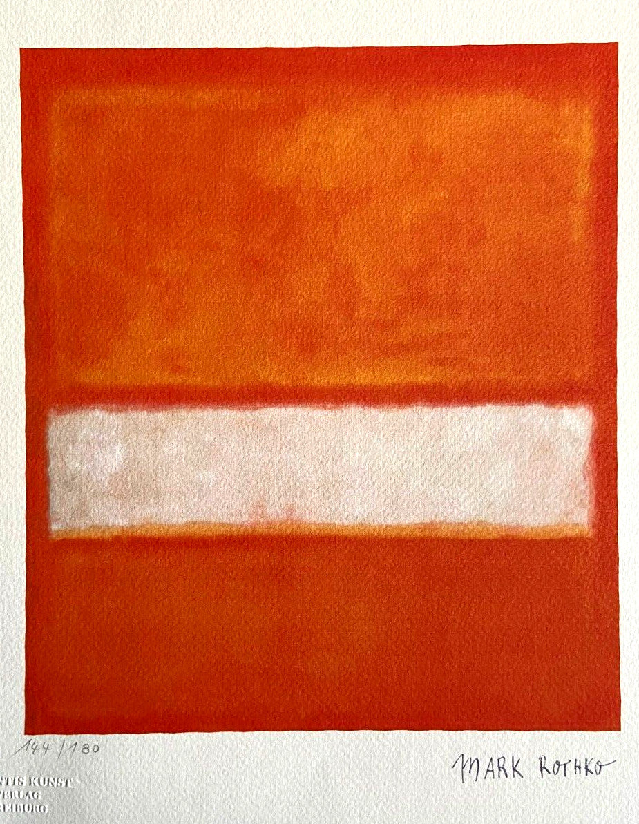 Mark Rothko Lithograph Coa Numbered Signed Op 180