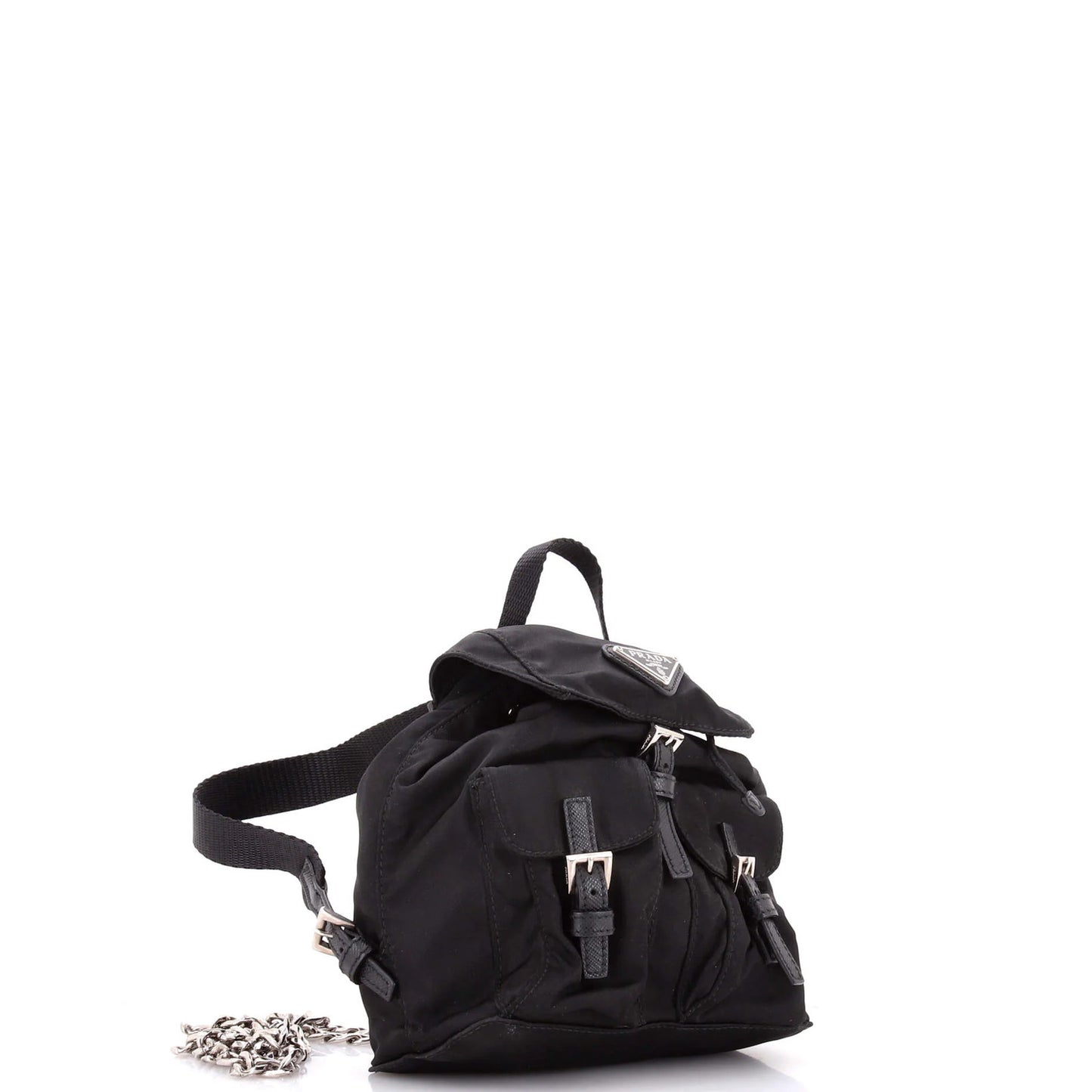 Prada Convertible Chain Backpack Tessuto Mini