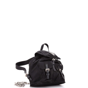 Prada Convertible Chain Backpack Tessuto Mini