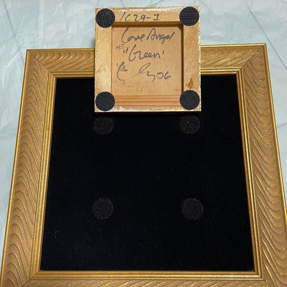 Andy Lakey - Love Angels Pink & Green Original Textured Painting On Wood Signed