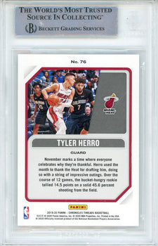 Tyler Herro Autographed 2019-20 Panini Chronicles Threads Rookie Card #76 (Bgs)