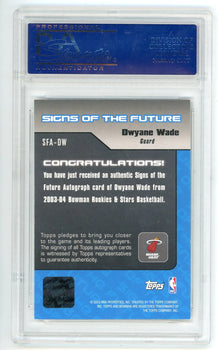 Dwyane Wade 2003 Bowman Signs Of The Future Autograph #Sfadw Psa 8