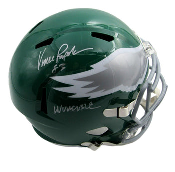 Vince Papale Eagles Signed/Inscribed Full Size Replica Helmet Beckett 199609
