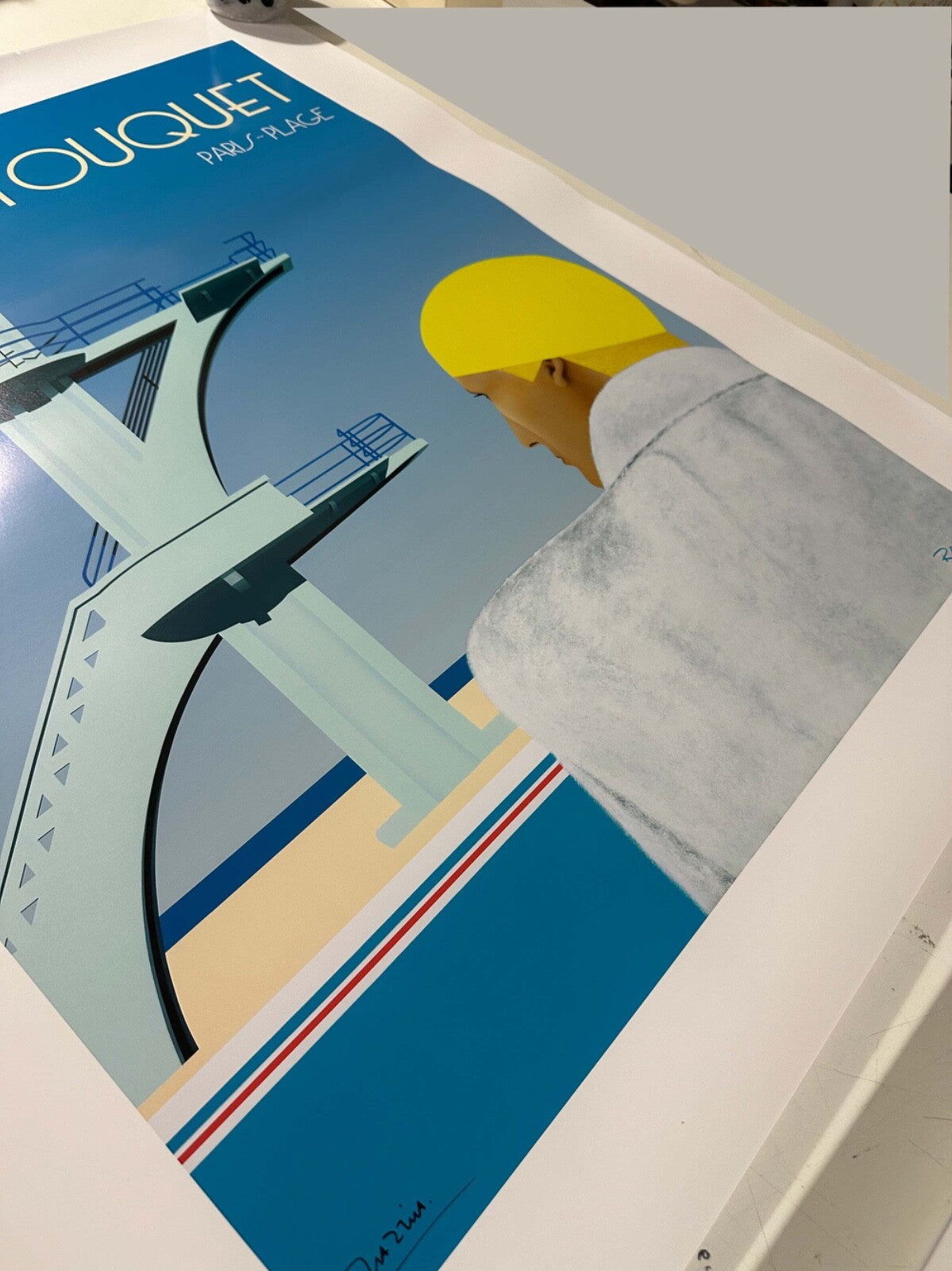 Razzia  Le Touquet Plage Paris Plage Hand Signed Original Ravel France