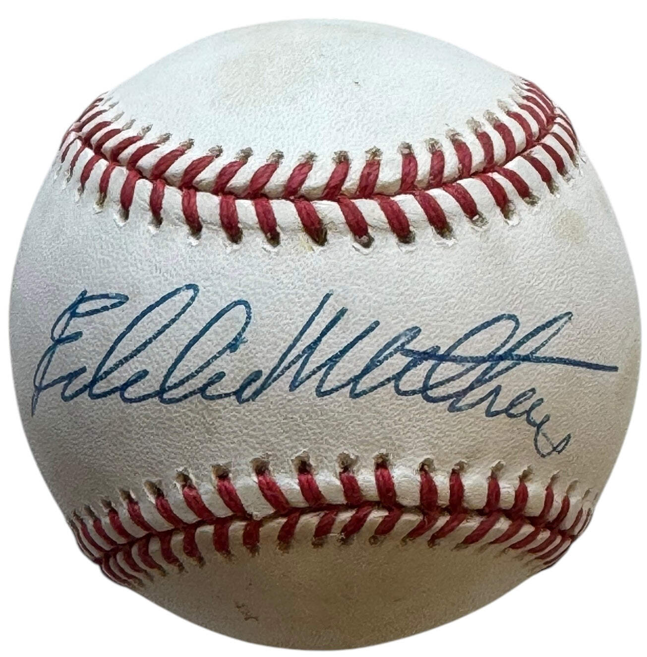 Eddie Mathews Autographed Official National League Baseball (Jsa)
