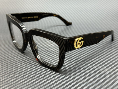 Gucci Gg1549O 002 Brown Havana Women'S Medium 52 Mm Eyeglasses