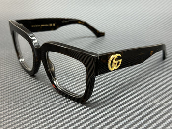 Gucci Gg1549O 002 Brown Havana Women'S Medium 52 Mm Eyeglasses