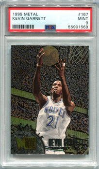 Kevin Garnett 1995 Fleer Metal #167 Psa Mint 9 Card