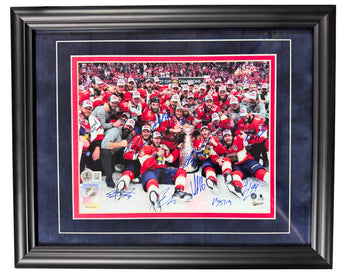 Florida Panthers Multi Signed 2024 Stanley Cup Champions 8X10 Framed Photo (Beck