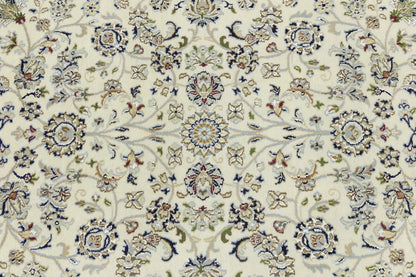 5'5X7'9 Classic Cream Floral Indo-Nain Rug Oriental Living Room Decor Carpet
