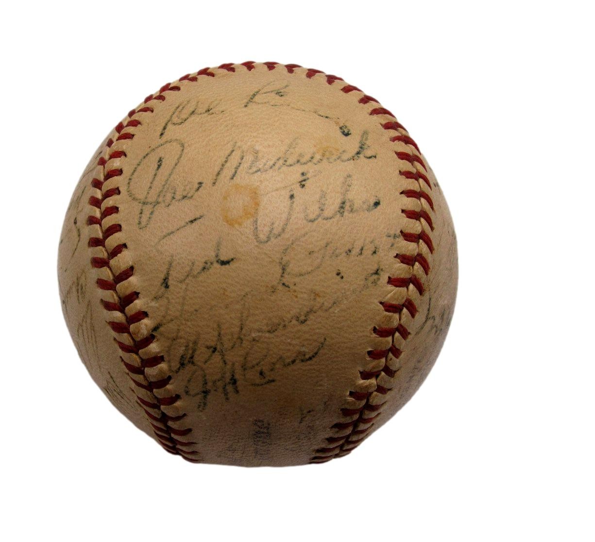 1947 St Louis Cardinals Team Signed Baseball (23) Stan Musial Hof Beckett Bas 14