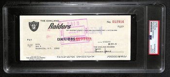 Al Davis Signed/Autographed 1977 Oakland Raiders Check Psa/Dna