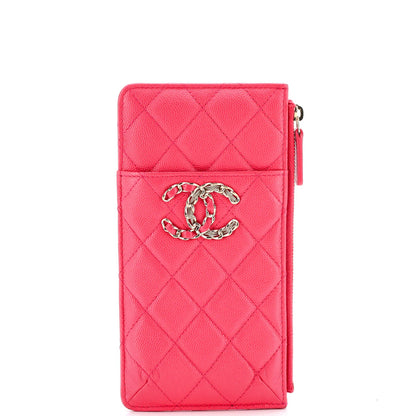 Chanel 19 Classic Phone Case Pouch Quilted Lambskin