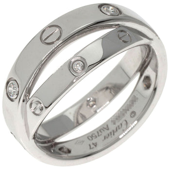 Cartier Ring Be Love Ring Diamond #47 K18 White