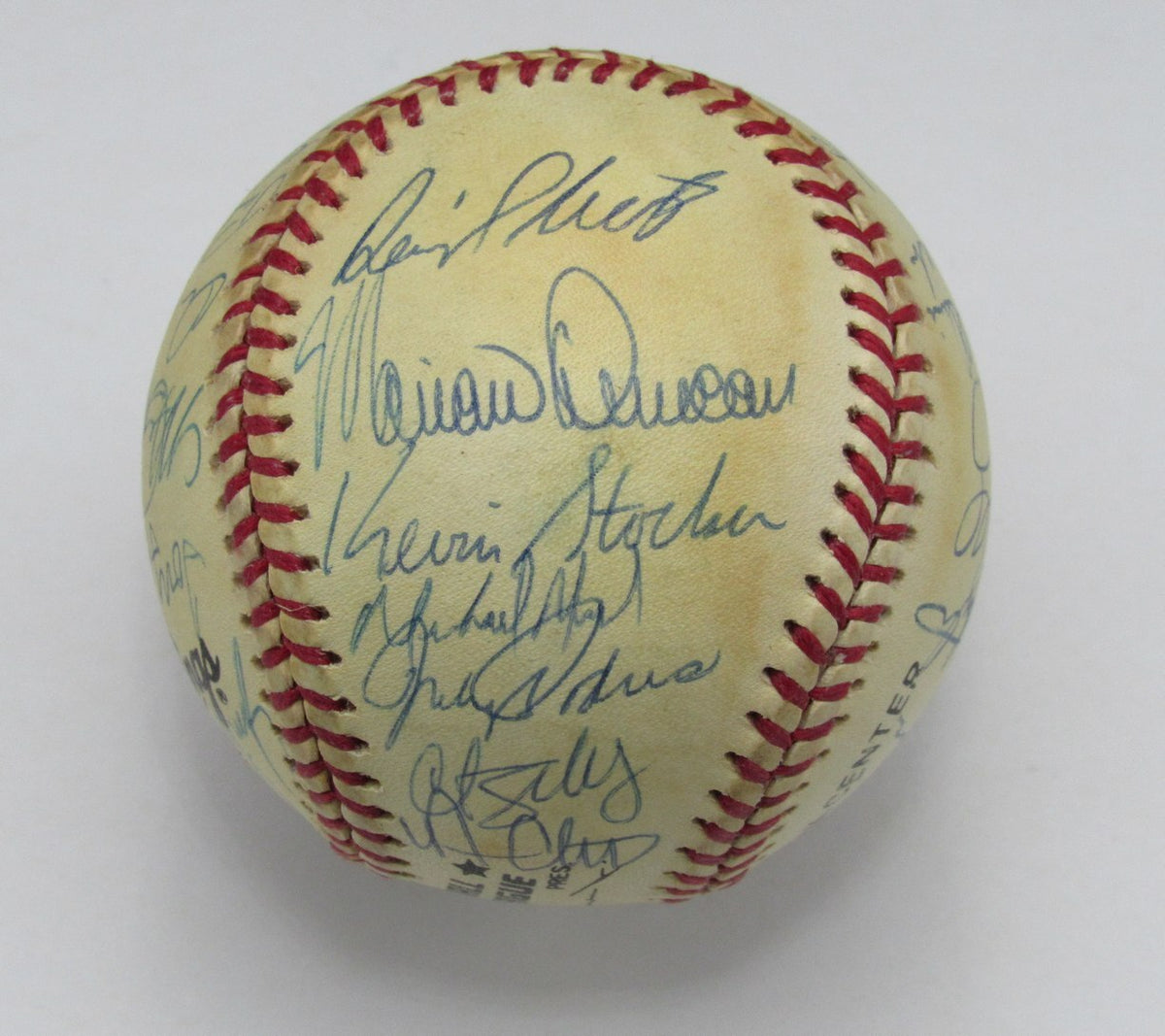Curt Schilling Signed 191885 Phillies Team Baseball 33 Van Slyke ONL