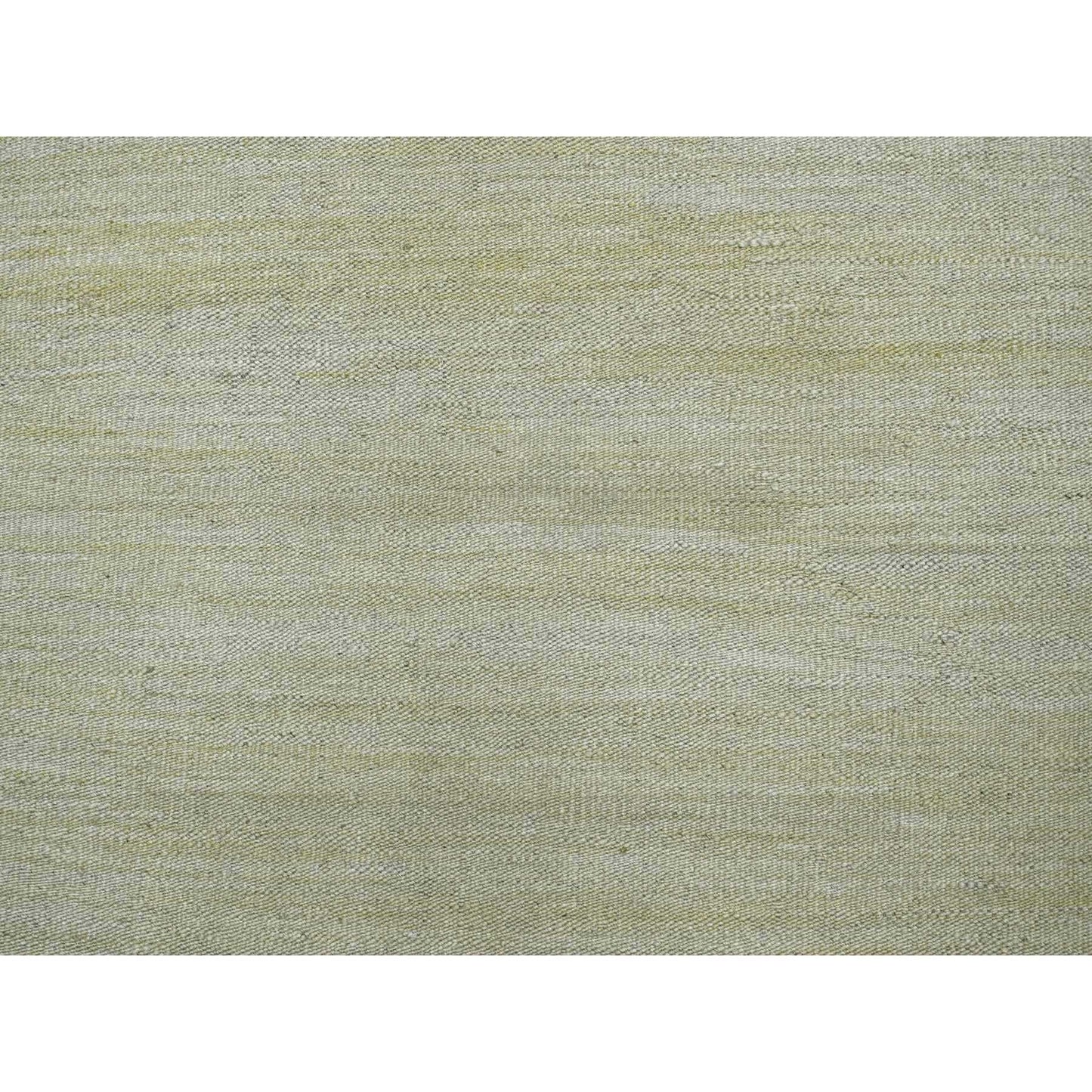 8'9"X12'4" Beige Flat Weave Solid Design Hand Woven Hand Spun Wool Rug