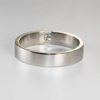 Mens Platinum Princess Cut Diamond Wedding Band