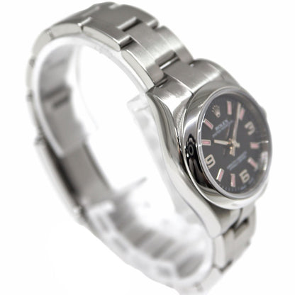 Rolex Oyster Perpetual 176200 Black Case Size 26Mm Ladies Used Watch #72177