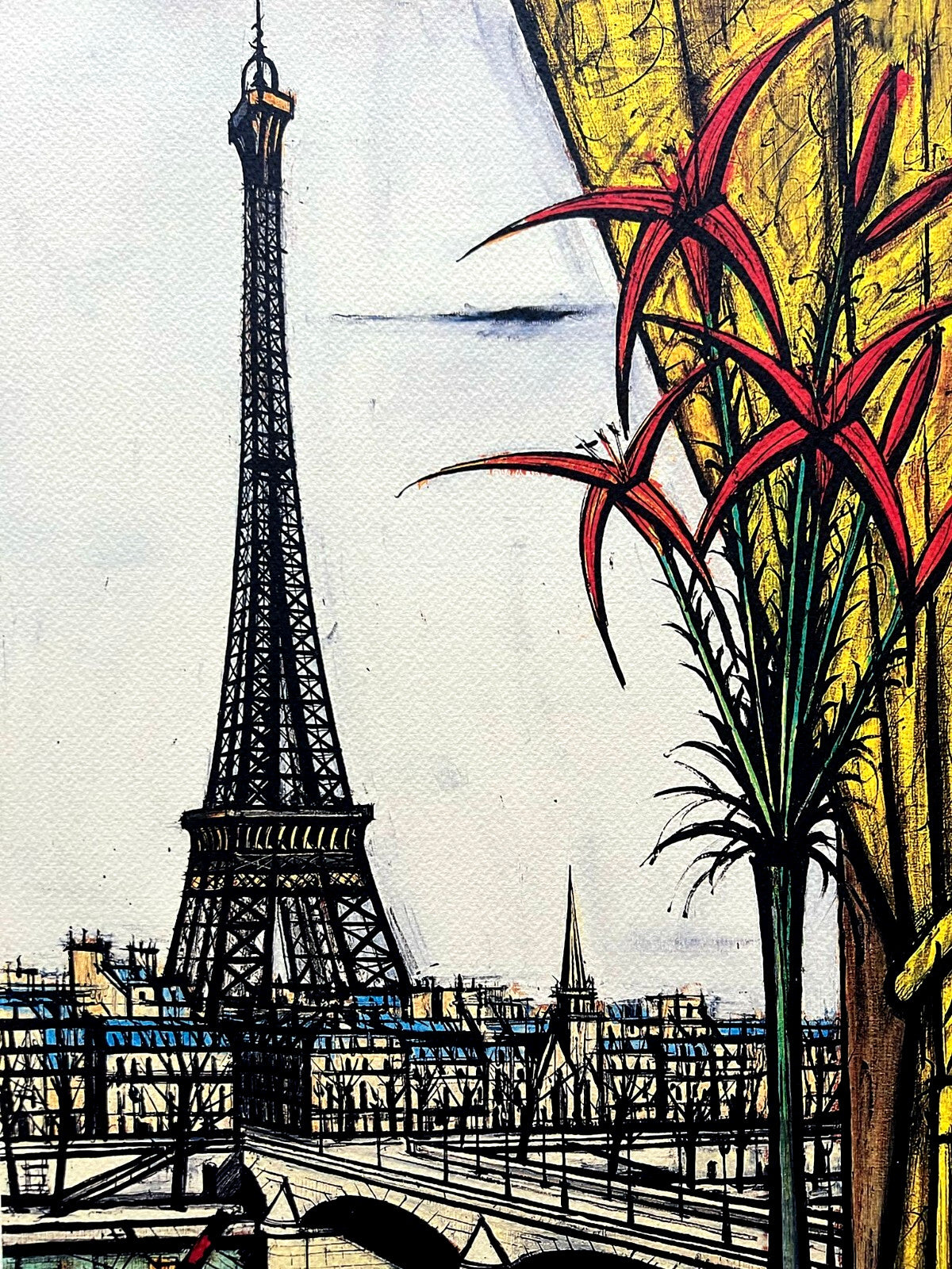 Bernard Buffet Lithograph Certified Coa Signed Op In Pen