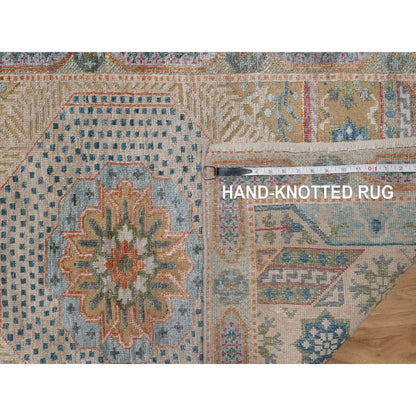 2'8"X19'10" Brown Rug Mamluk Design Hand Knotted Wool And Silk Xl Runner