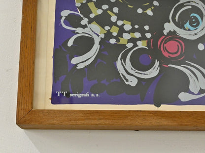 Vintage Bjorn Wiinblad 1001 Nights Original Serigraph Poster Signed Framed