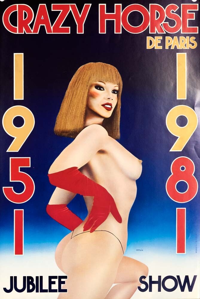Crazy Horse Jubilee Original Paris 1981 By Razzia Rare Piece
