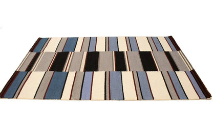 Hand-Tufted Modern Rug Plush 5X8 Multicolored
