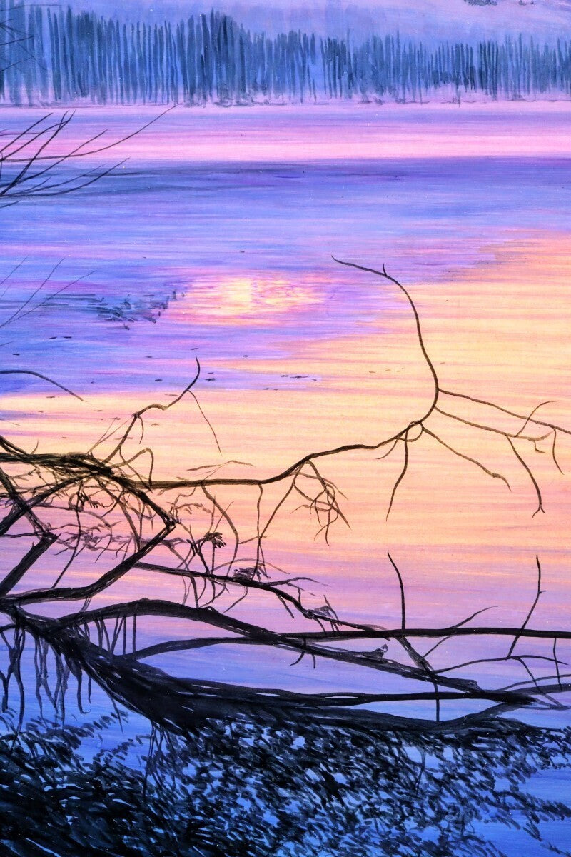 "Glacier Park Dusk" By David Maes Gallegos Signed Original Acrylic Painting