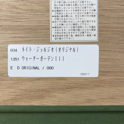 Nate Giorgio (Us) Original Acrylic Painting Signed & Inscribed Water Garden Iii