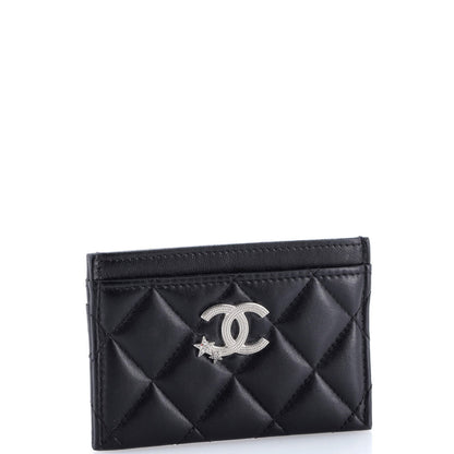Chanel Cc Stars Card Holder Quilted Lambskin